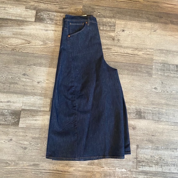 NEW LEVI'S Engineered Premium High Rise Loose Cropped Wide Leg Denim Jeans - Picture 10 of 16